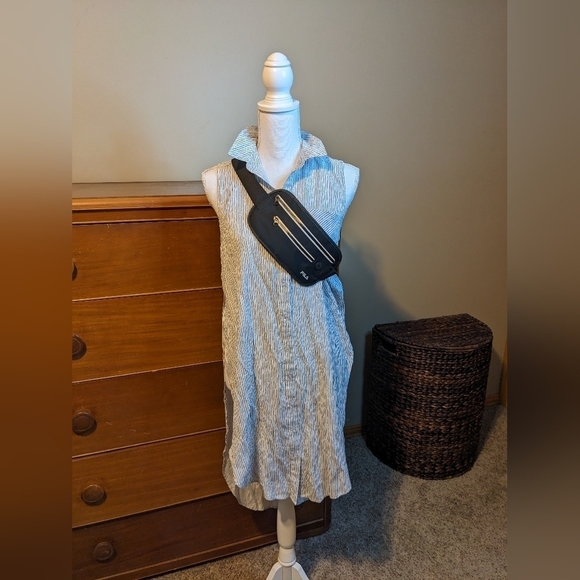 Blu Pepper beach vacation cover up STRIPE SIDE SLITS Delicate Flow Sz Small - Picture 9 of 13